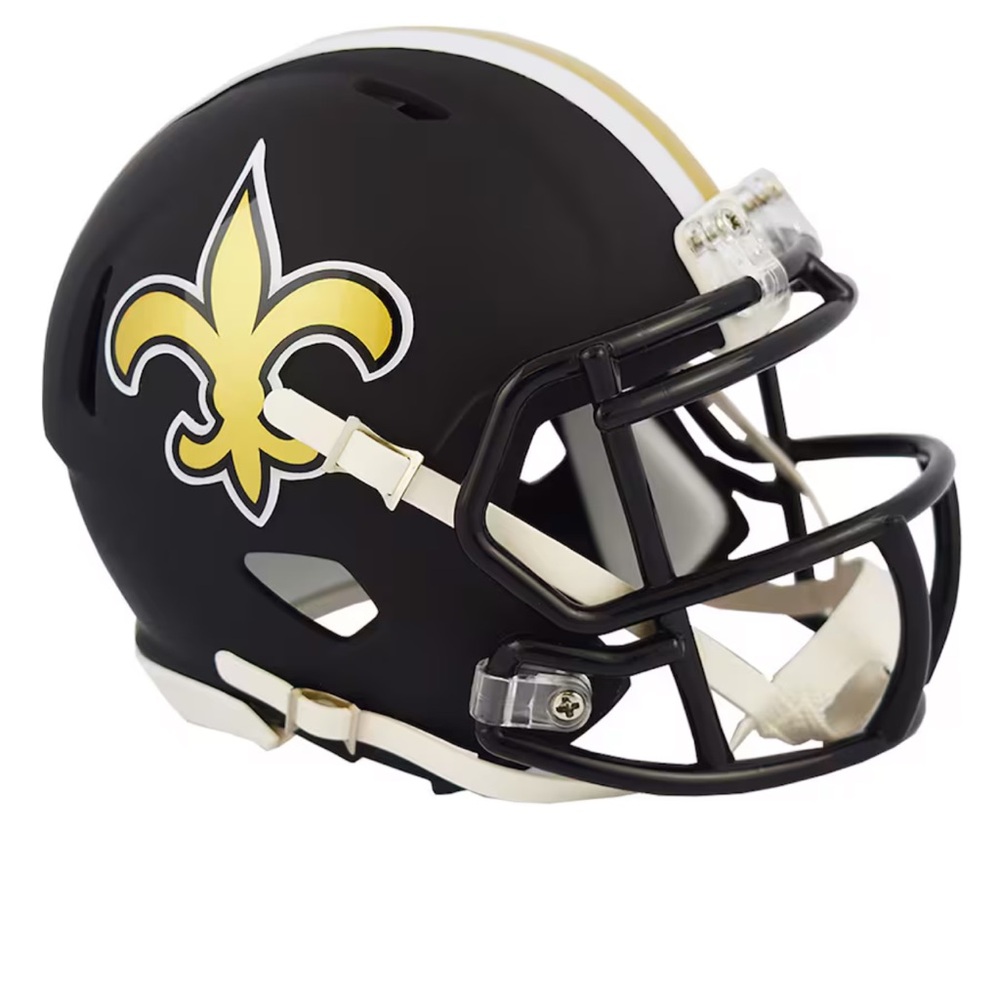 Riddell New Orleans Saints Black Matte Alternate Speed Mini Football Helmet